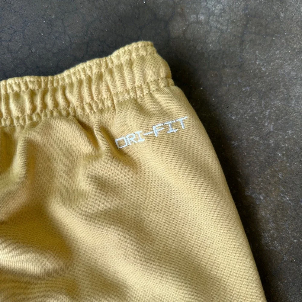 Nike Golden State Warriors Sweatpants Mens Medium Yellow Athletic Dri-FIT NBA